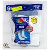 Image 1 : WHITE CREW SOCKS 6-12 SIZE 6-PACK FRUIT OF