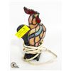 Image 1 : ESTATE ROOSTER STAIN GLASS LAMP-ESTATE