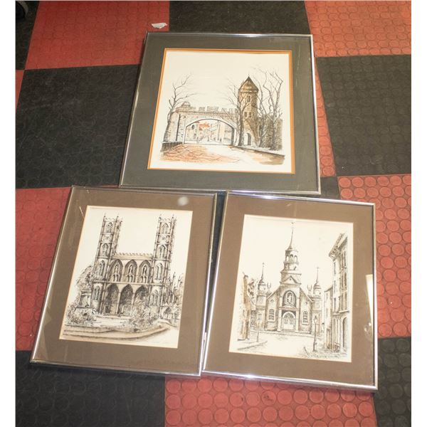LOT OF 3 ESTATE PICTURES