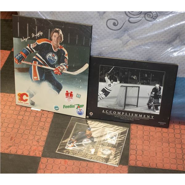 3 HOCKEY WALL HANGINGS