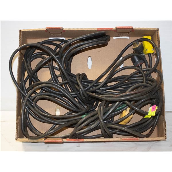 2 LONG BLACK EXTENSION CORDS