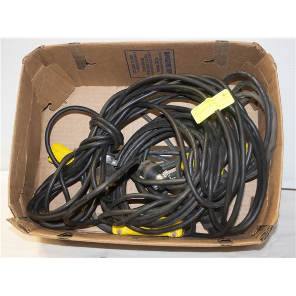 2 LONG BLACK EXTENSION CORDS