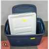 Image 1 : 2 STORAGE BINS W/LIDS 20 GALLONS+ 26 LITRES