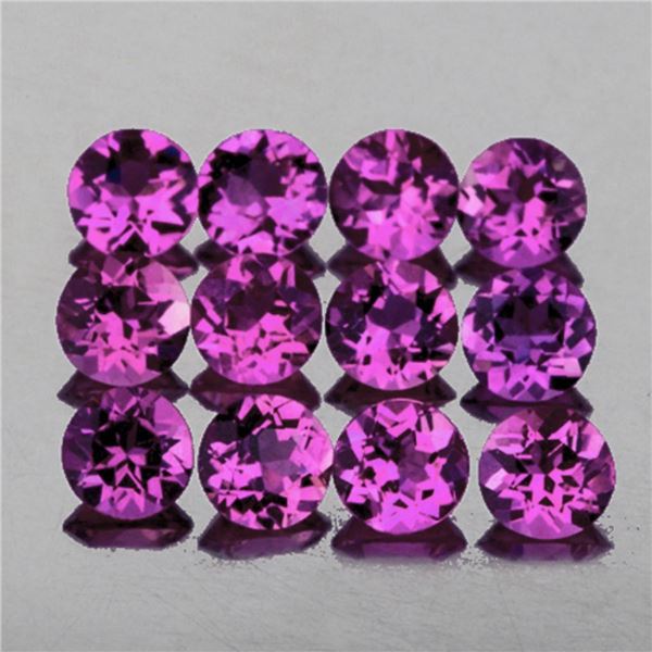 Natural  Pink Purple Rhodolite Garnet 12 Pcs {Flawless-VVS}
