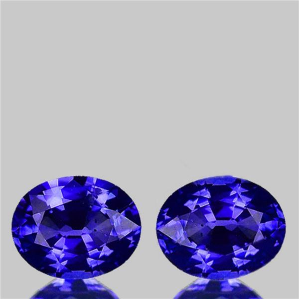 Natural Violet Blue Sapphire Pair  [Flawless-VVS]