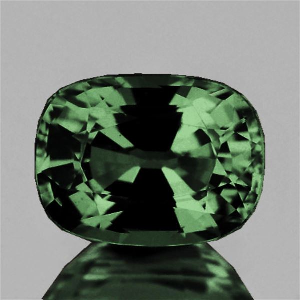 Natural Cushion Green Sapphire 1.62 Cts {VVS}