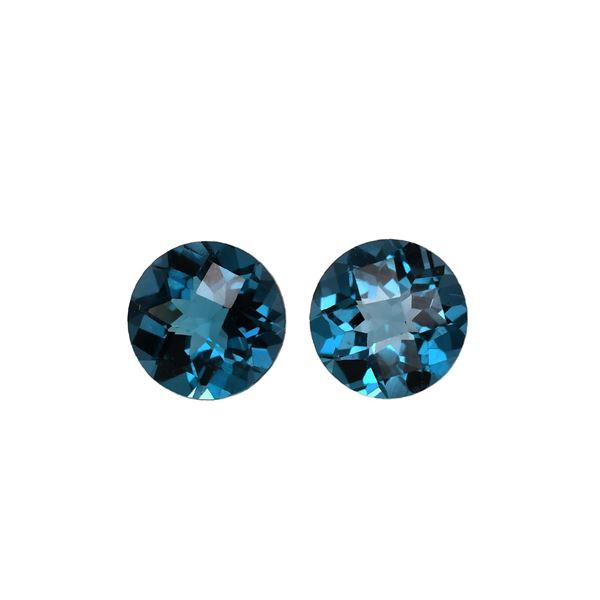 Natural Brilliant London Blue Topaz Pair - FL