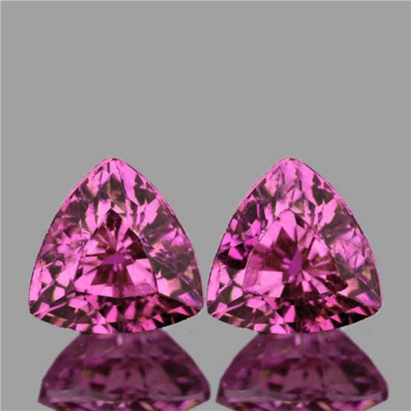 Natural  Intense Pink Sapphire Pair  {Flawless-VVS}