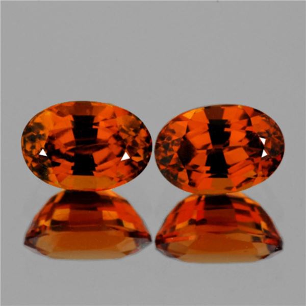 Natural Mandarin Orange Spessartite Garnet Pair {VVS}