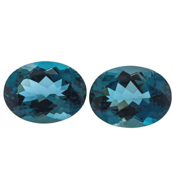 Natural Brazil London Blue Topaz Pair 8x6 MM - FL