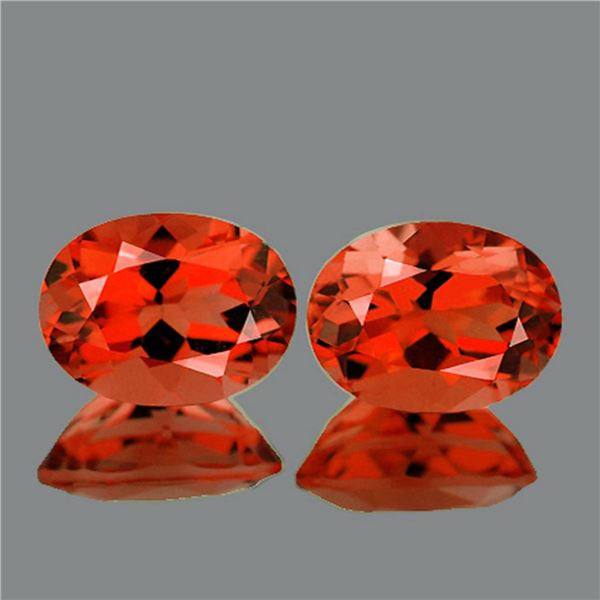 Natural Reddish Orange Andesine Pair [Flawless-VVS]