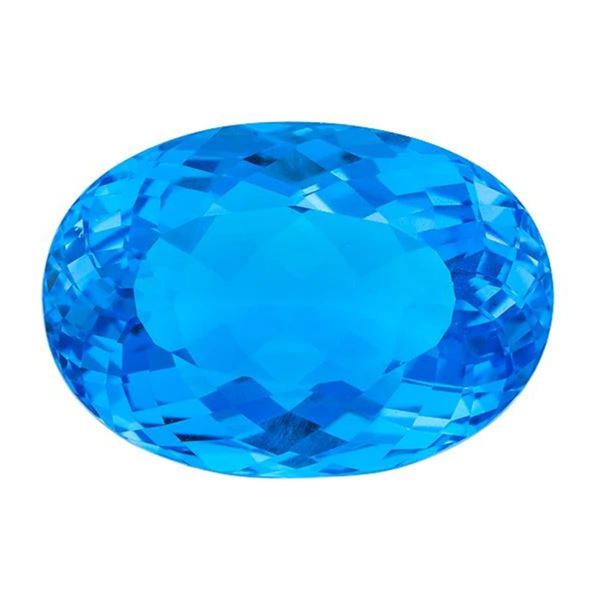 Natural Oval Brazil Swiss Blue Topaz - FL