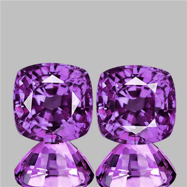 Natural Premium AAA Violet Sapphire Pair {Flawless-VVS}