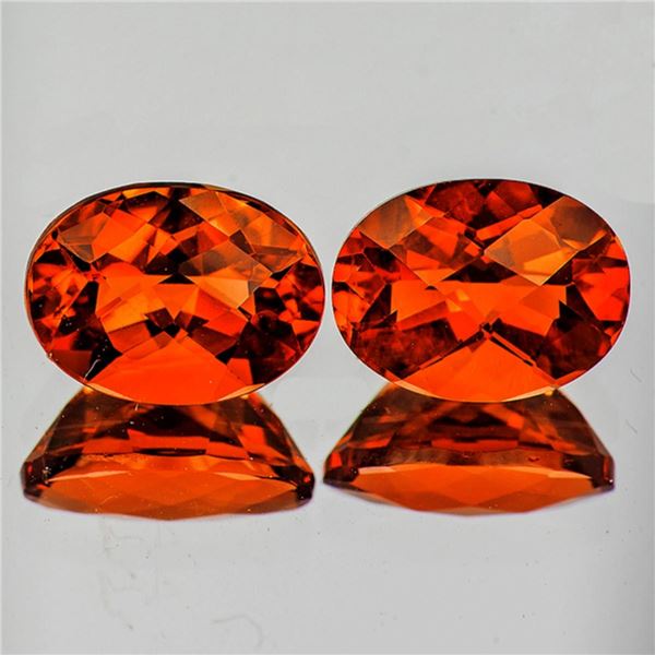 Natural Reddish Orange Andesine Pair [Flawless-VVS]