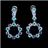 Image 1 : Natural  Cushion Blue Apatite Tanzanite Earrings