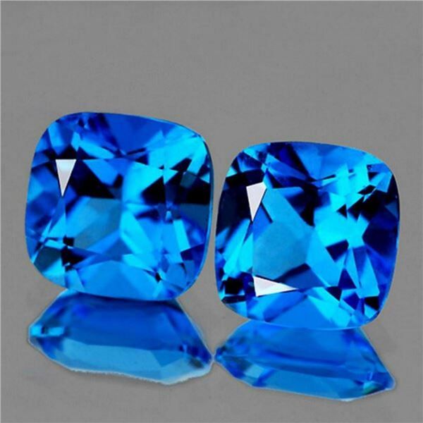 Natural Swiss Blue Topaz Pair [Flawless-VVS]