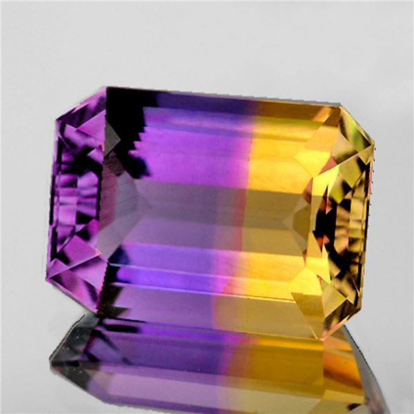 Natural Bolivia Ametrine  Bi-Color 50/50 Split {Flawless-VVS1}