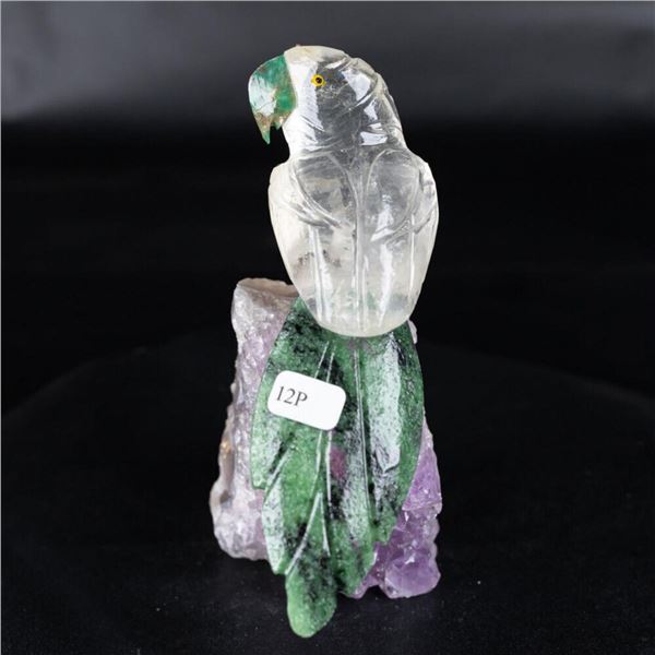 Natural Stone Handcarved Quartz Bird