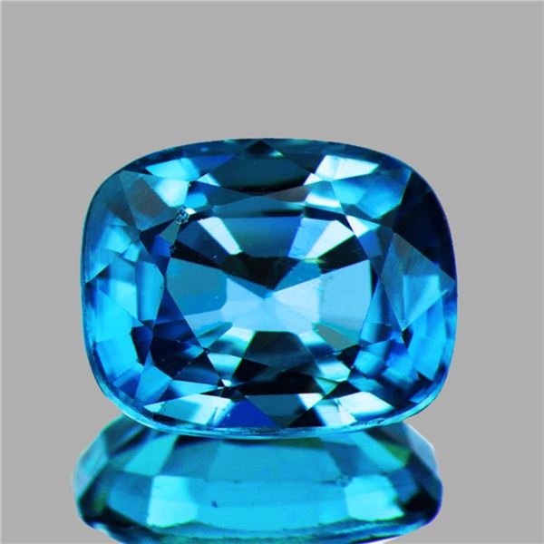 Natural  Electric Blue Zircon 4.18 Cts  [VVS]