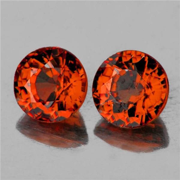 Natural  Orange Tourmaline Mozambique Pair{Flawless-VVS1}