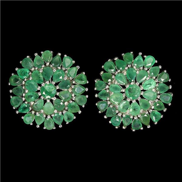 Natural Colombian Emerald Earrings