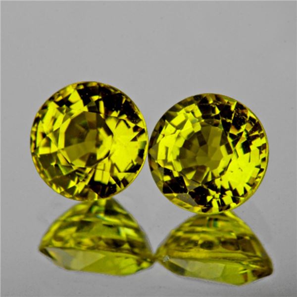 Natural Vivid Yellow Mali Garnet Pair{Flawless-VVS}