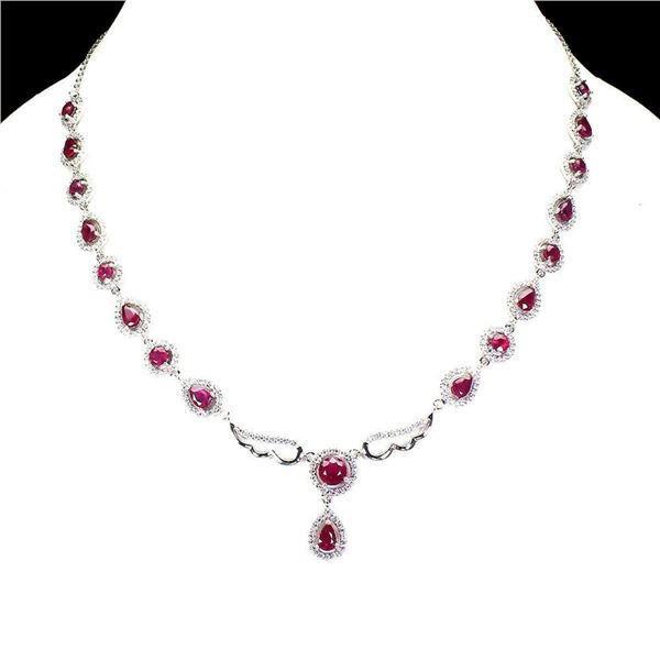 Natural Stunning  Red Ruby Necklace