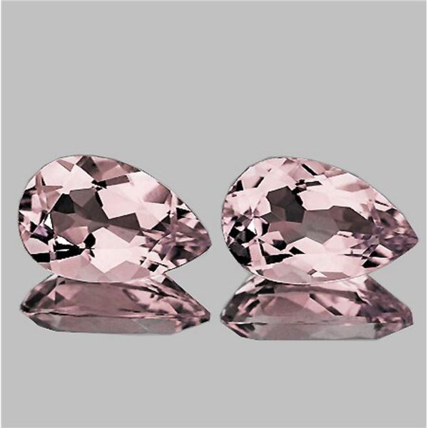 Natural Peach Pink Morganite Pair [Flawless-VVS]