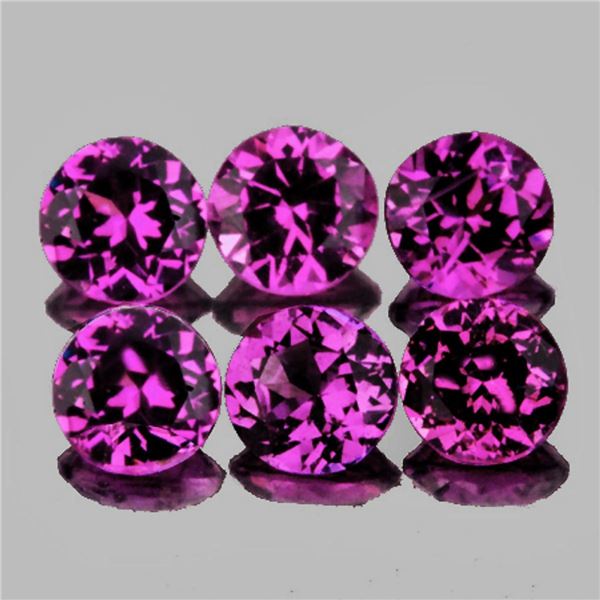 Natural Purple Red Rhodolite Garnet 6 Pcs {Flawless-VVS)