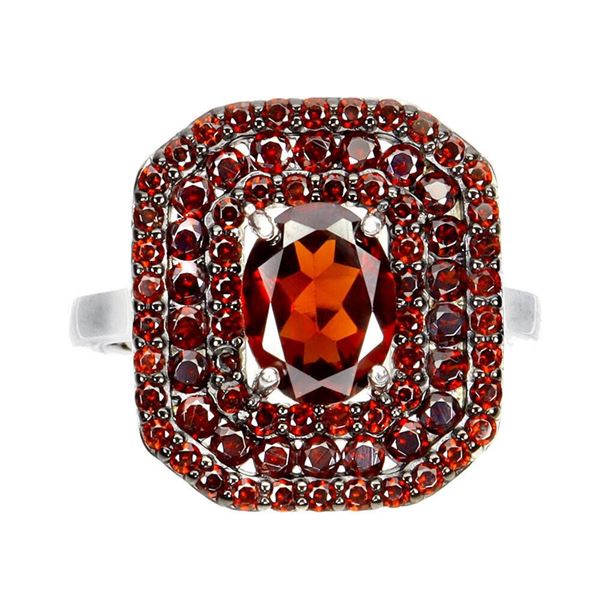 Natural Mozambique Garnet Ring