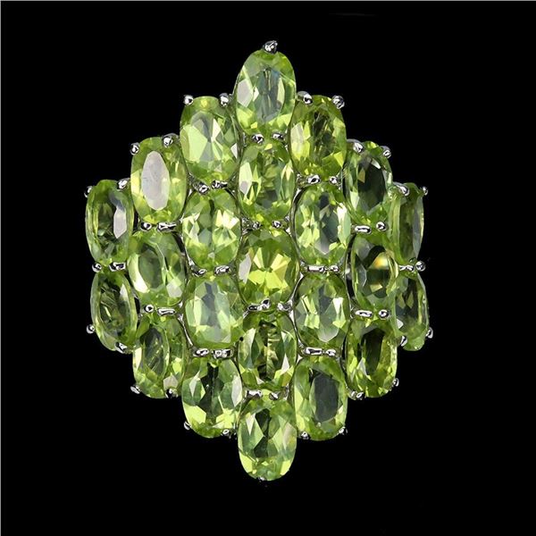 Natural Unheated Oval Peridot Ring