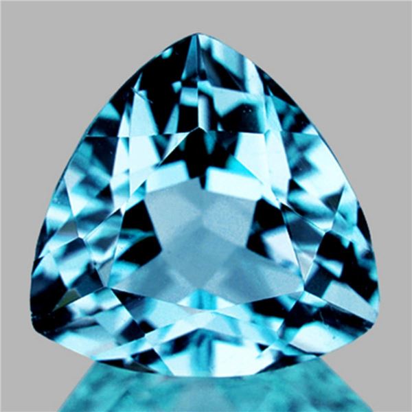 Natural  Sky Blue Topaz 10.00 MM {Flawless-VVS1}