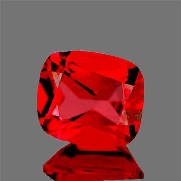 Natural  Cushion Red Topaz  [Flawless-VVS]