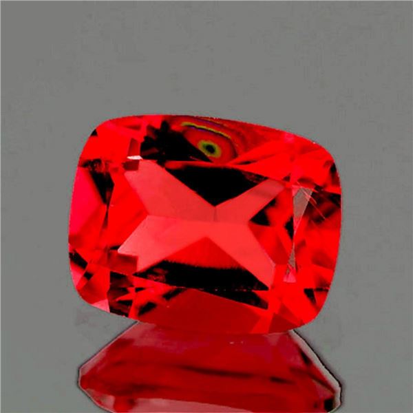 Natural Cushion  Red Topaz [Flawless-VVS]