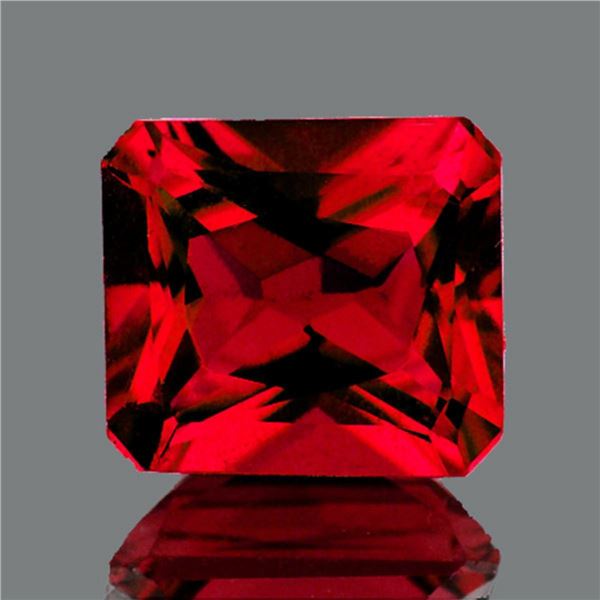 Natural Asscher Red Topaz [Flawless-VVS]