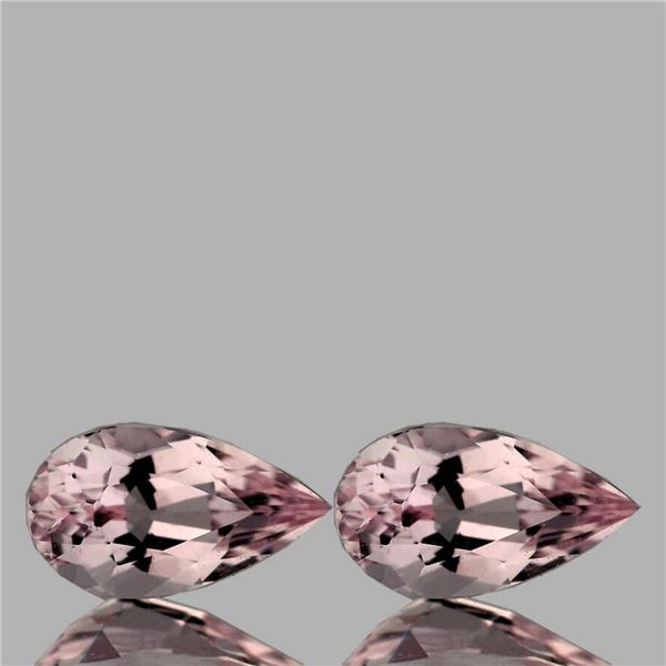 Natural Peach Pink Morganite Pair [Flawless-VVS]