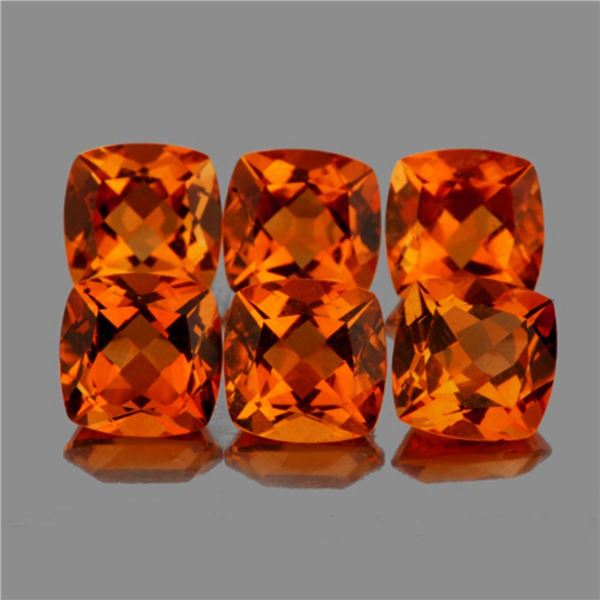 Natural Madeira Orange Citrine 6 Pcs {Flawless-VVS1}