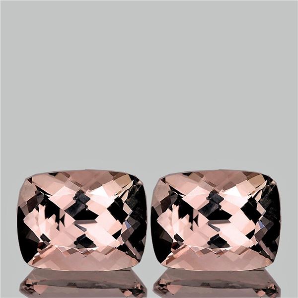 Natural Peach Pink Morganite Pair[Flawless-VVS]