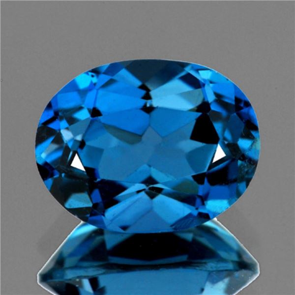 Natural London Blue Topaz {Flawless-VVS1}