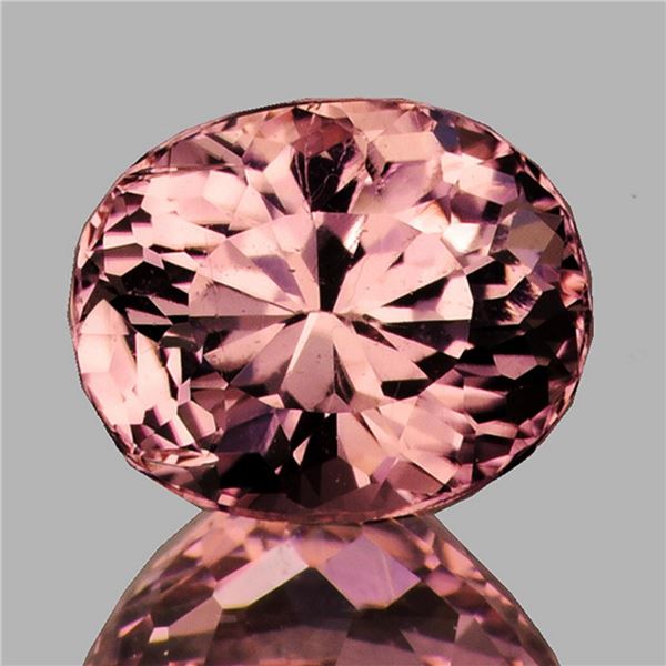 Natural Peach Pink Tourmaline 1.01 Cts { Flawless-VVS }