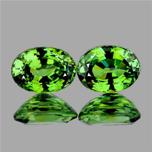 Natural Rare Premium Green Demantoid Pair (Flawless-VVS)