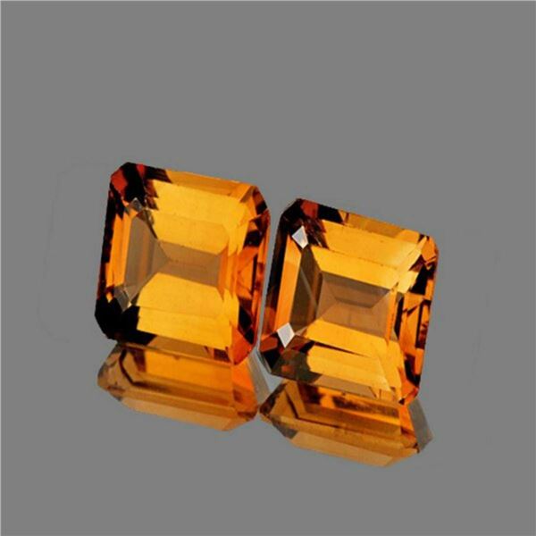 NATURAL AAA GOLDEN ORANGE CITRINE PAIR [IF-VVS]