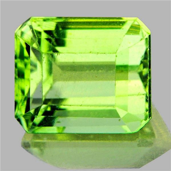 Natural Canary Green Apatite 3.13 Ct - VVS