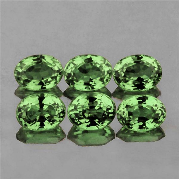 Natural Green Sapphire (6 Pcs) 5x4 MM - FL