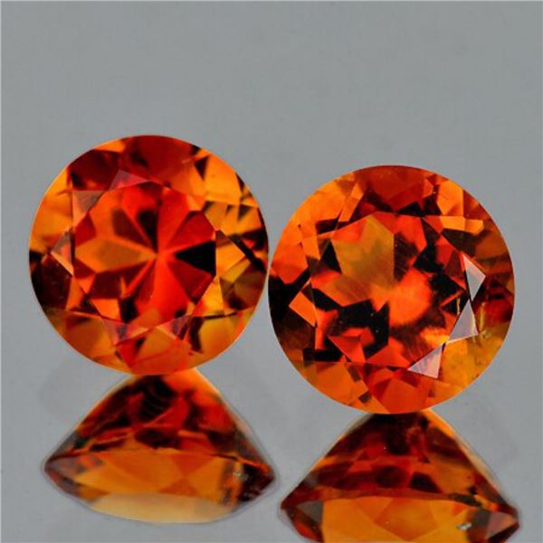 Natural Madeira Orange Citrine Pair(Flawless-VVS1}