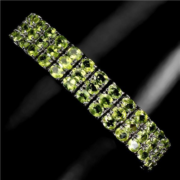 Natural Unheated Green Peridot 150 Cts Bracelet