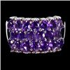 Image 1 : Natural Amethyst Rhodolite Garnet Ring