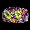Image 1 : Natural Peridot  Citrine Emerald Ring