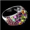 Image 2 : Natural Peridot  Citrine Emerald Ring