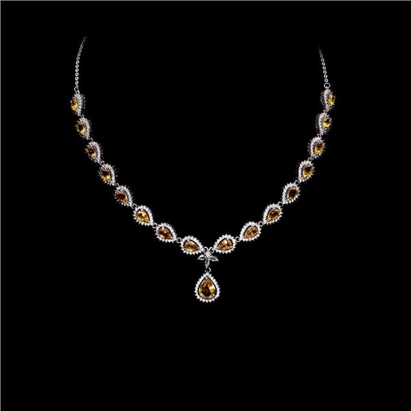 Natural Brazil Pear Citrine Necklace